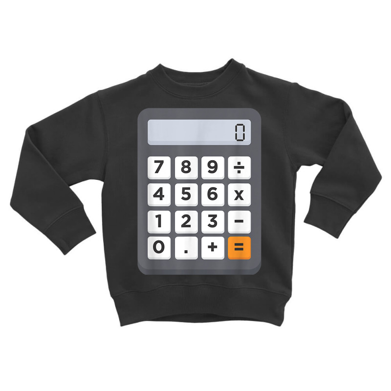 Funny Accountant Halloween Costume Outfit Math Calculator T Shirt Toddler Sweatshirt by rillanerby | Artistshot