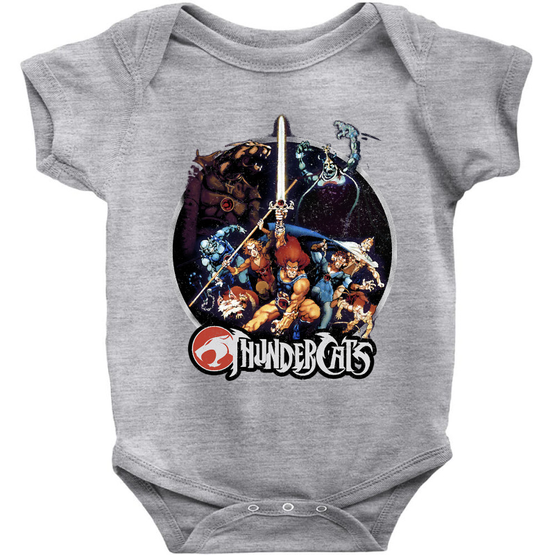 Thundercats Group Shot Vintage Circle T Shirt Baby Bodysuit by bakien89 | Artistshot