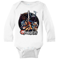 Thundercats Group Shot Vintage Circle T Shirt Long Sleeve Baby Bodysuit | Artistshot