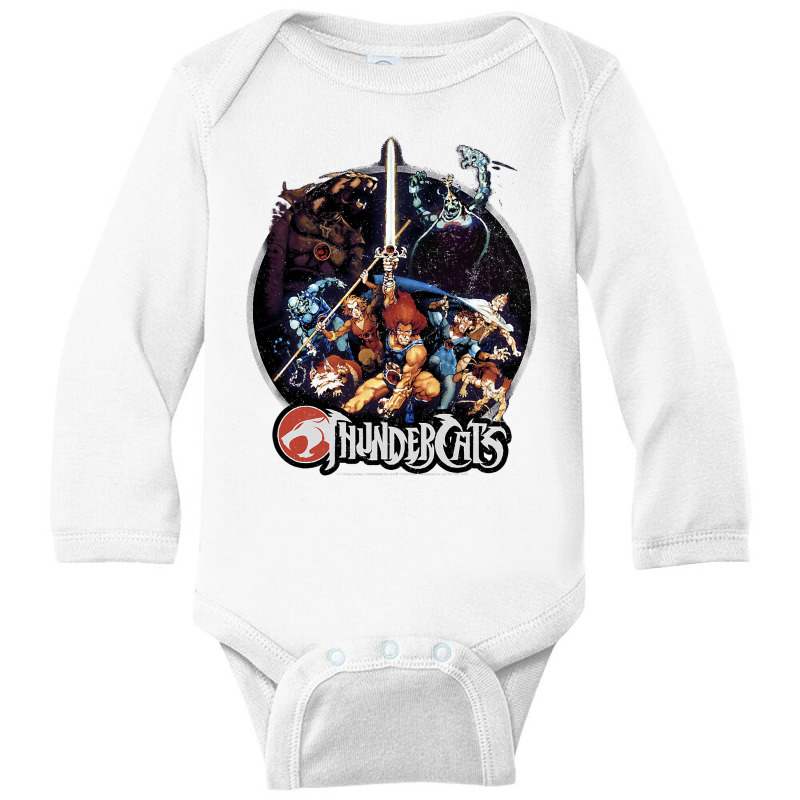 Thundercats Group Shot Vintage Circle T Shirt Long Sleeve Baby Bodysuit by bakien89 | Artistshot