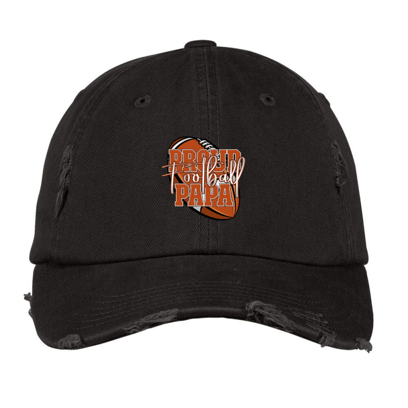 Proud Football Papa Family Matching Vintage Cap by pester | Artistshot