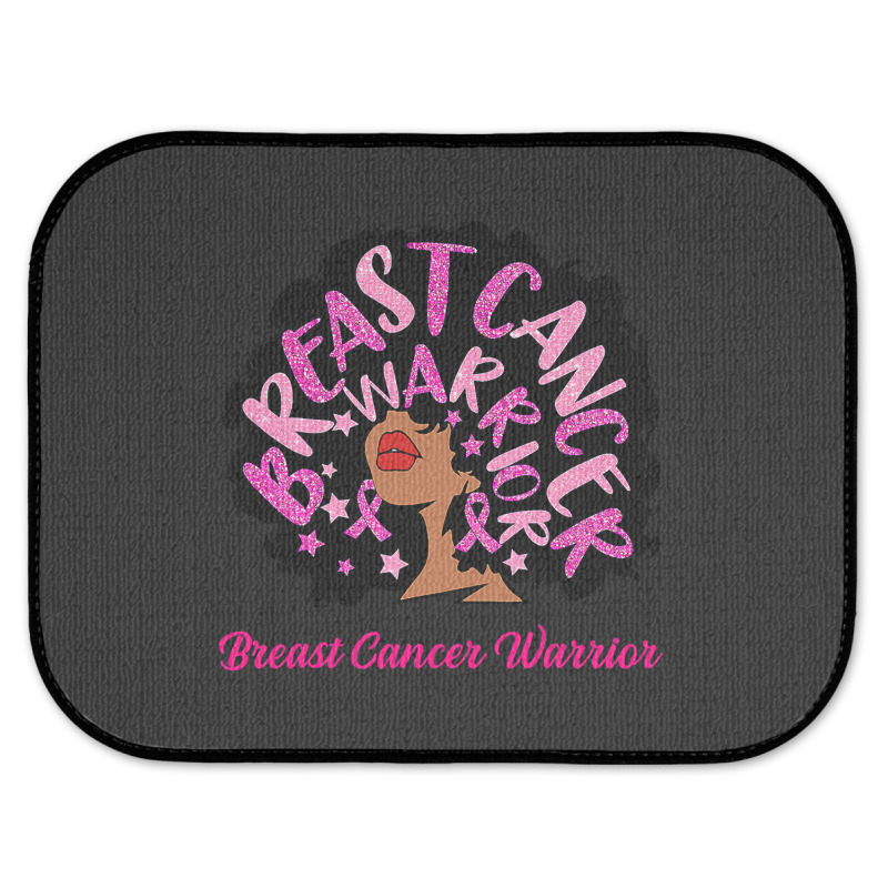 Breast Cancer Warrior Queen Black Woman Pink Ribbon October Rear Car Mat | Artistshot