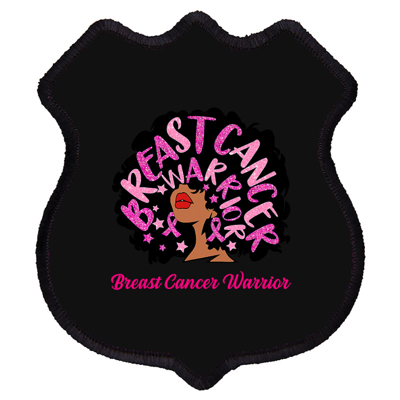 Breast Cancer Warrior Queen Black Woman Pink Ribbon October Shield Patch | Artistshot