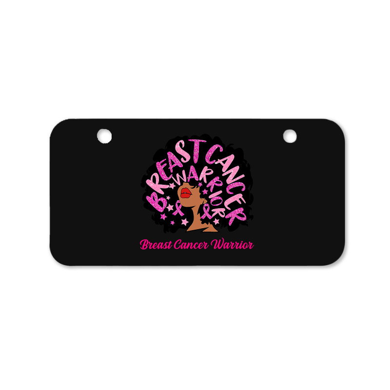 Breast Cancer Warrior Queen Black Woman Pink Ribbon October Bicycle License Plate | Artistshot