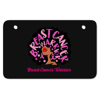 Breast Cancer Warrior Queen Black Woman Pink Ribbon October Atv License Plate | Artistshot