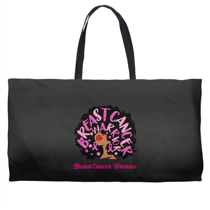 Breast Cancer Warrior Queen Black Woman Pink Ribbon October Weekender Totes | Artistshot