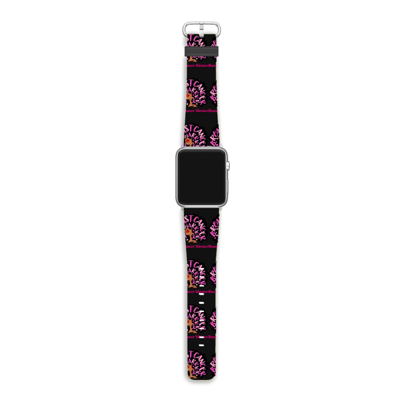 Breast Cancer Warrior Queen Black Woman Pink Ribbon October Apple Watch Band | Artistshot