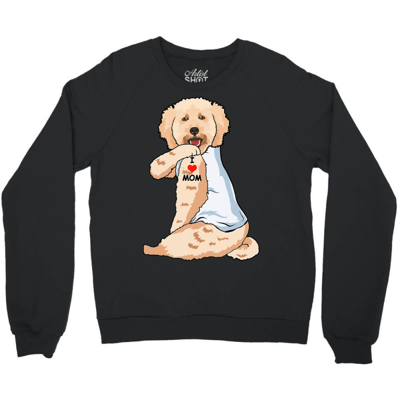 I Love Mom Tattoo Poodle Mom Dog Lover Women Crewneck Sweatshirt by pester | Artistshot