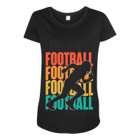 Retro Vintage American Football Season Party Footballer Maternity Scoop Neck T-shirt | Artistshot