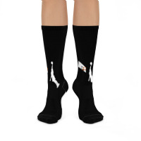 Basketball Dunk Competition Silhouette One Handed Dunk Shot Crew Socks | Artistshot