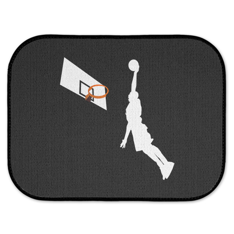 Basketball Dunk Competition Silhouette One Handed Dunk Shot Rear Car Mat | Artistshot