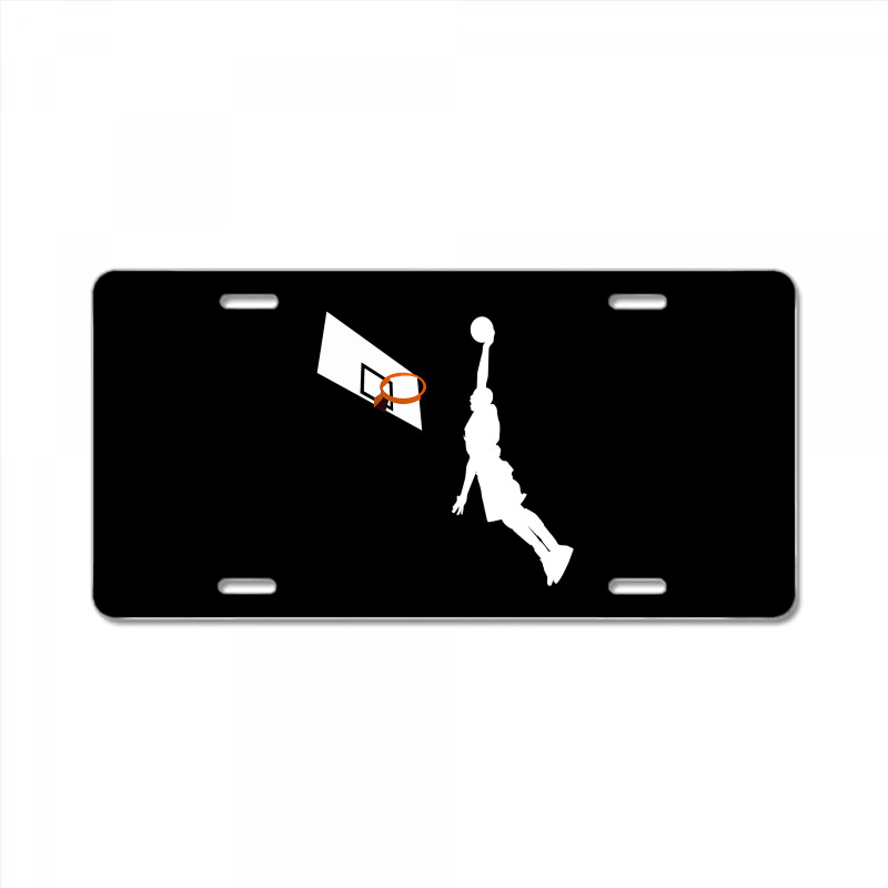 Basketball Dunk Competition Silhouette One Handed Dunk Shot License Plate | Artistshot