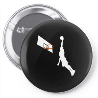 Basketball Dunk Competition Silhouette One Handed Dunk Shot Pin-back Button | Artistshot