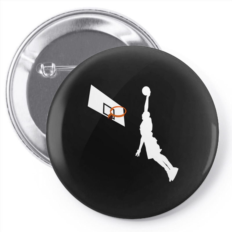 Basketball Dunk Competition Silhouette One Handed Dunk Shot Pin-back Button | Artistshot