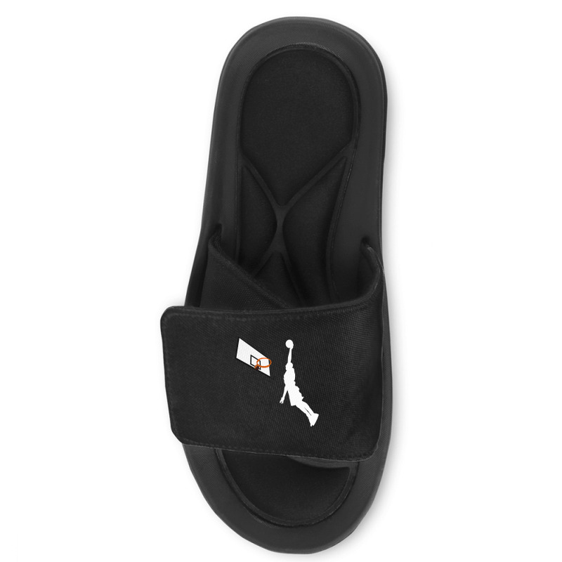 Basketball Dunk Competition Silhouette One Handed Dunk Shot Slide Sandal | Artistshot