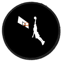 Basketball Dunk Competition Silhouette One Handed Dunk Shot Round Patch | Artistshot