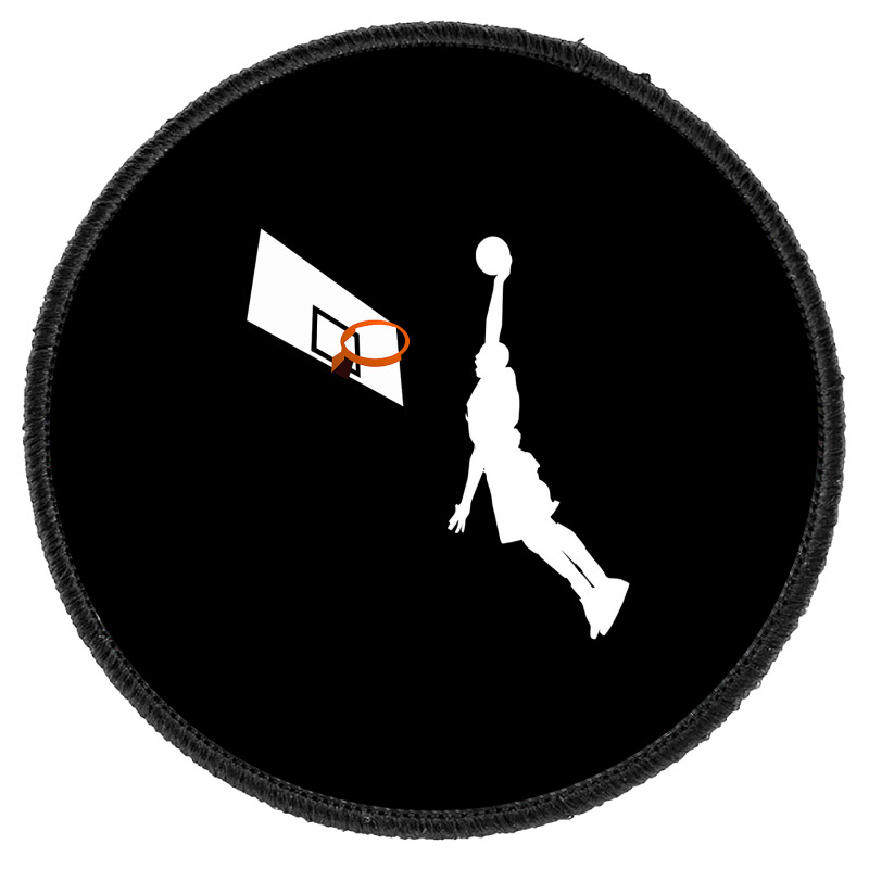 Basketball Dunk Competition Silhouette One Handed Dunk Shot Round Patch | Artistshot