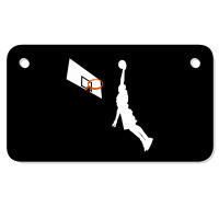 Basketball Dunk Competition Silhouette One Handed Dunk Shot Motorcycle License Plate | Artistshot