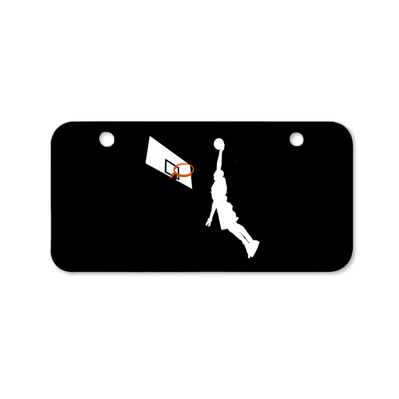 Basketball Dunk Competition Silhouette One Handed Dunk Shot Bicycle License Plate | Artistshot