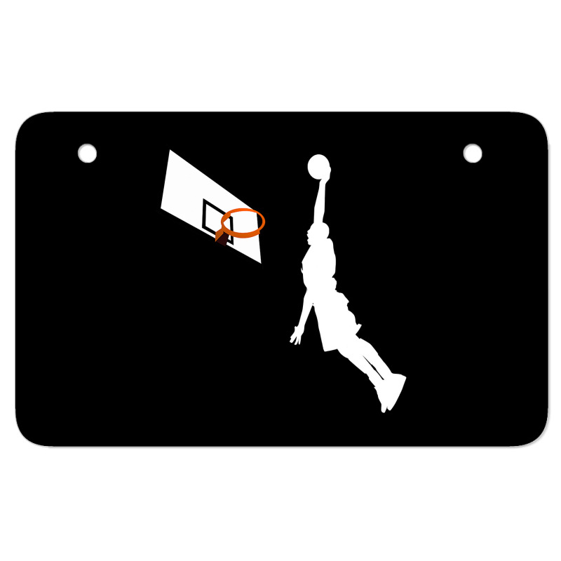 Basketball Dunk Competition Silhouette One Handed Dunk Shot Atv License Plate | Artistshot