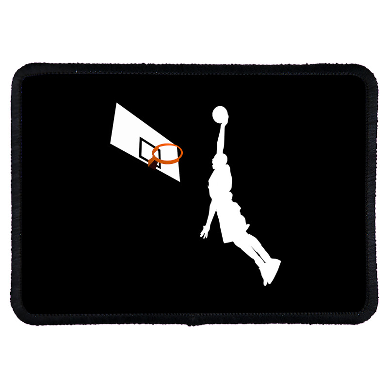 Basketball Dunk Competition Silhouette One Handed Dunk Shot Rectangle Patch | Artistshot