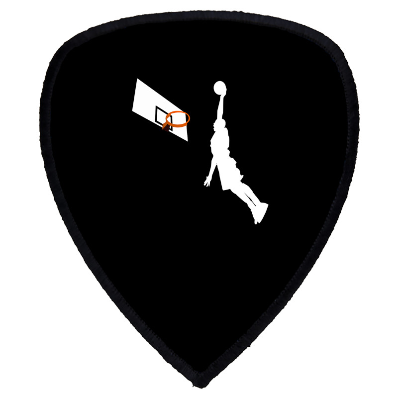 Basketball Dunk Competition Silhouette One Handed Dunk Shot Shield S Patch | Artistshot