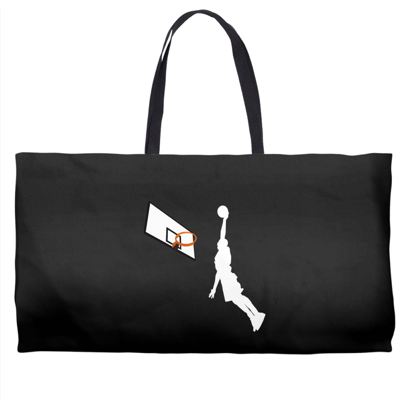 Basketball Dunk Competition Silhouette One Handed Dunk Shot Weekender Totes | Artistshot