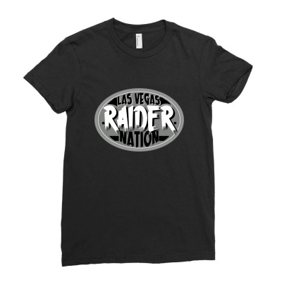 Las Vegas Raider Nation Ladies Fitted T-shirt Designed By Tiococacola