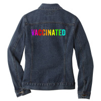 Vaccinated Ladies Denim Jacket | Artistshot