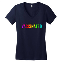 Vaccinated Women's V-neck T-shirt | Artistshot