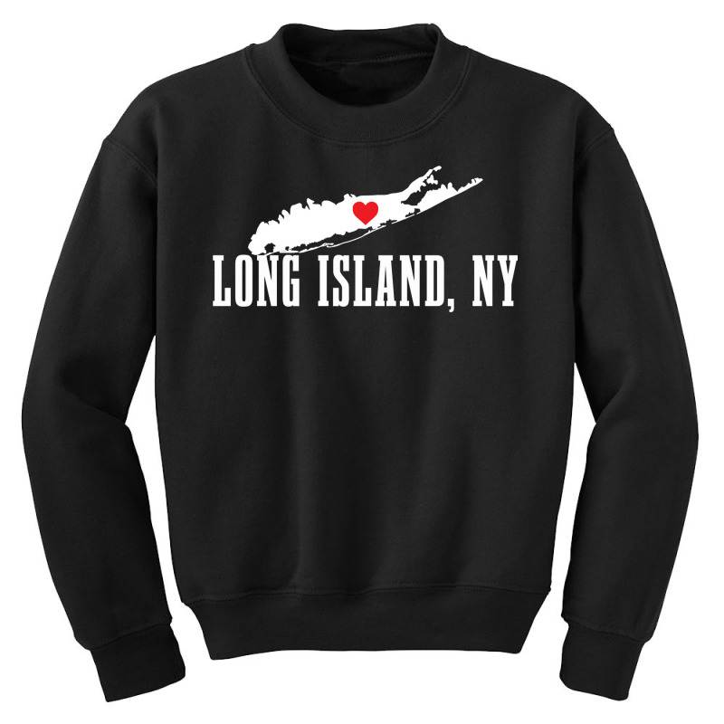 Long Island Ny New York Pride Vintage Long Island Map Pullover Hoodie Youth Sweatshirt by cheesebroughbrensen | Artistshot