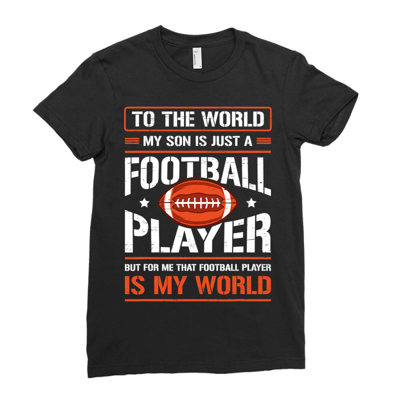 World Player Football Quarterback Team Athlete Art Field Ladies Fitted T-Shirt by pester | Artistshot