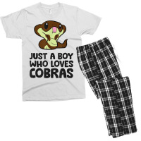 King Cobra Snake Just A Boy Who Loves Cobras T Shirt Men's T-shirt Pajama Set | Artistshot