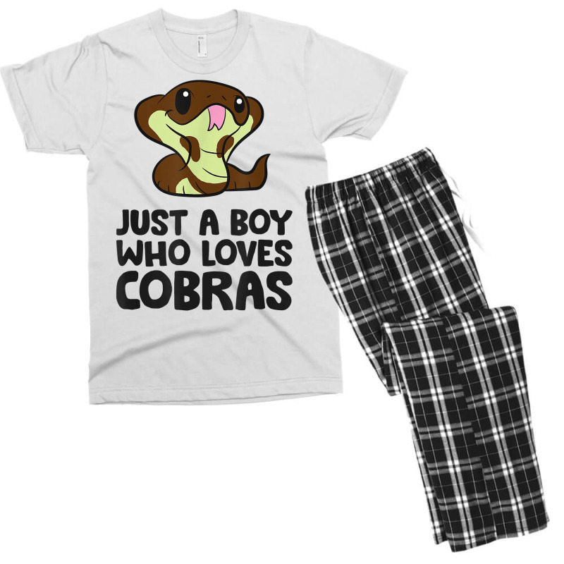 King Cobra Snake Just A Boy Who Loves Cobras T Shirt Men's T-shirt Pajama Set | Artistshot