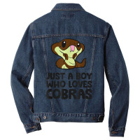 King Cobra Snake Just A Boy Who Loves Cobras T Shirt Men Denim Jacket | Artistshot