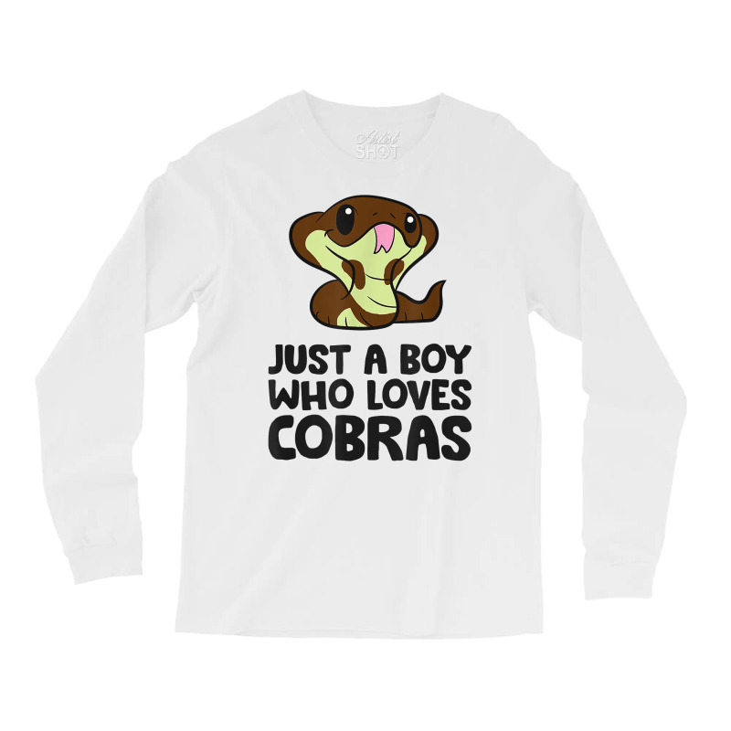 King Cobra Snake Just A Boy Who Loves Cobras T Shirt Long Sleeve Shirts | Artistshot