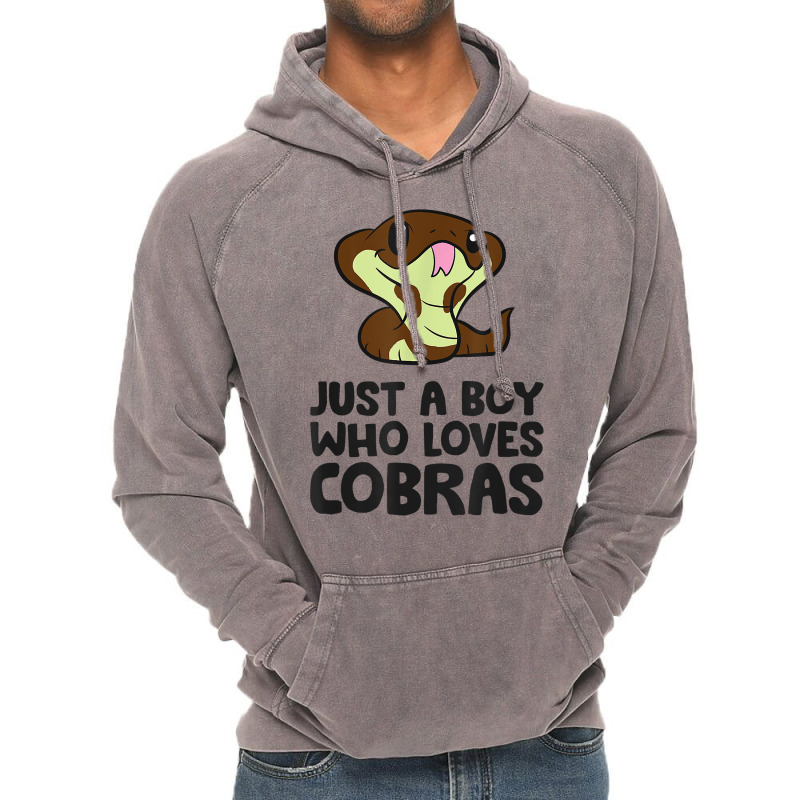 King Cobra Snake Just A Boy Who Loves Cobras T Shirt Vintage Hoodie | Artistshot