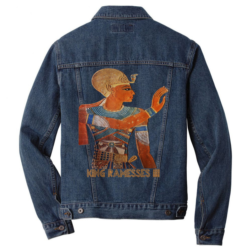 King Ramesses Iii The Warrior Egyptian Pharaoh Gift T Shirt Men Denim Jacket | Artistshot