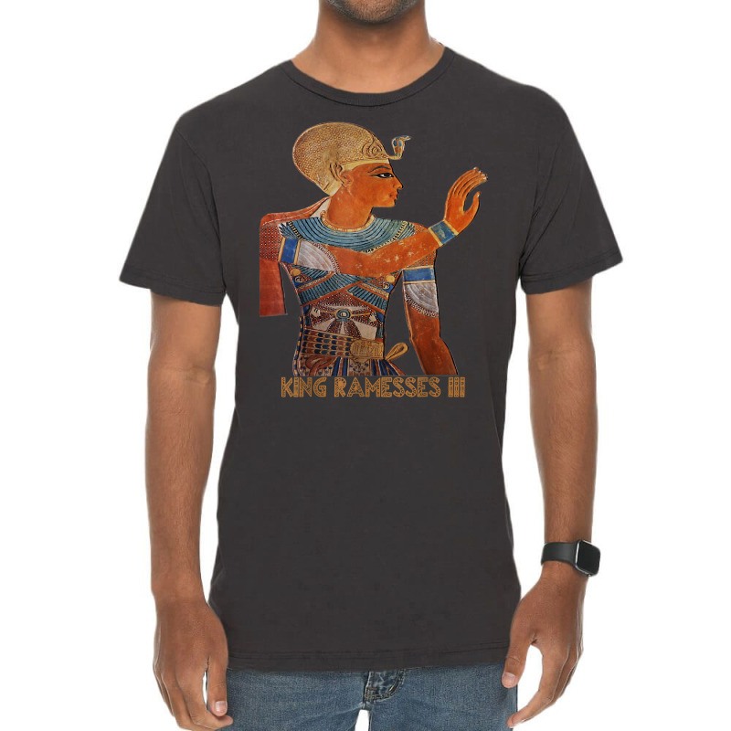 King Ramesses Iii The Warrior Egyptian Pharaoh Gift T Shirt Vintage T-shirt | Artistshot