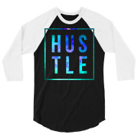 Hustle Tropical Hustler Grind Millionairegift 3/4 Sleeve Shirt | Artistshot