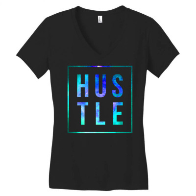 Hustle Tropical Hustler Grind Millionairegift Women's V-neck T-shirt Designed By Danieart