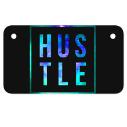 hustle tropical hustler grind millionairegift Motorcycle License Plate | Artistshot