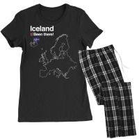 Iceland Shirt With Flag   I've Been There Map Women's Pajamas Set | Artistshot