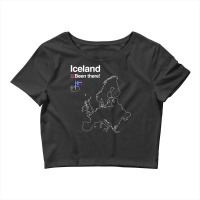 Iceland Shirt With Flag   I've Been There Map Crop Top | Artistshot