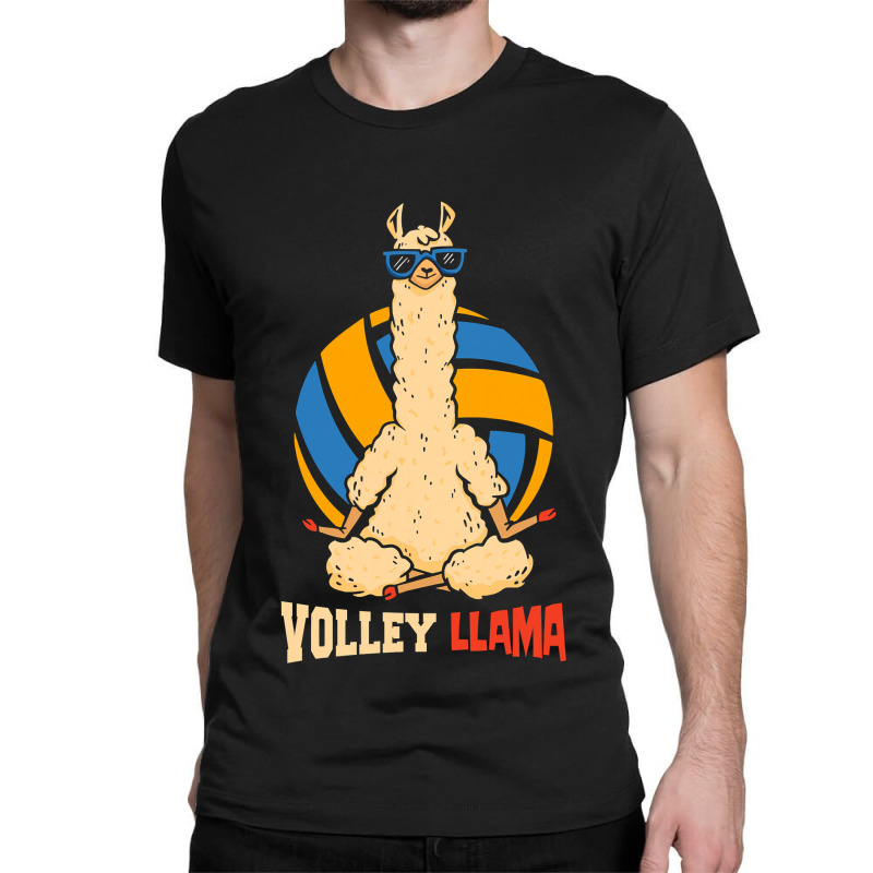 Custom Volley Llama Sports Game Volleyball Classic T shirt By