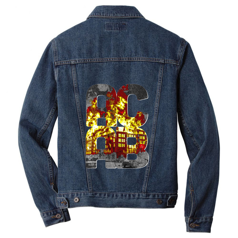 Blm Acab Burning Men Denim Jacket by adexbawel | Artistshot