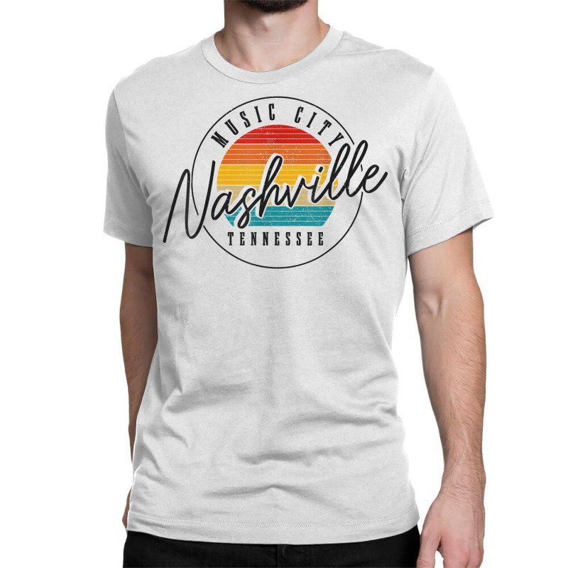 Nashville Tennessee Country Music City Vintage Retro T Shirt Classic T-shirt | Artistshot