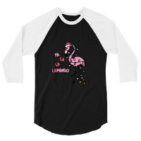 Christmas Flamingo 3/4 Sleeve Shirt | Artistshot