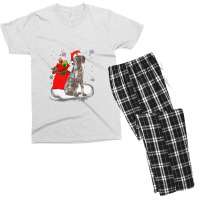 Christmas Santa German Shorthaired Pointer Men's T-shirt Pajama Set | Artistshot