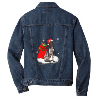 Christmas Santa German Shorthaired Pointer Men Denim Jacket | Artistshot